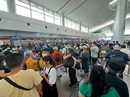 Immigrations counters at the airport