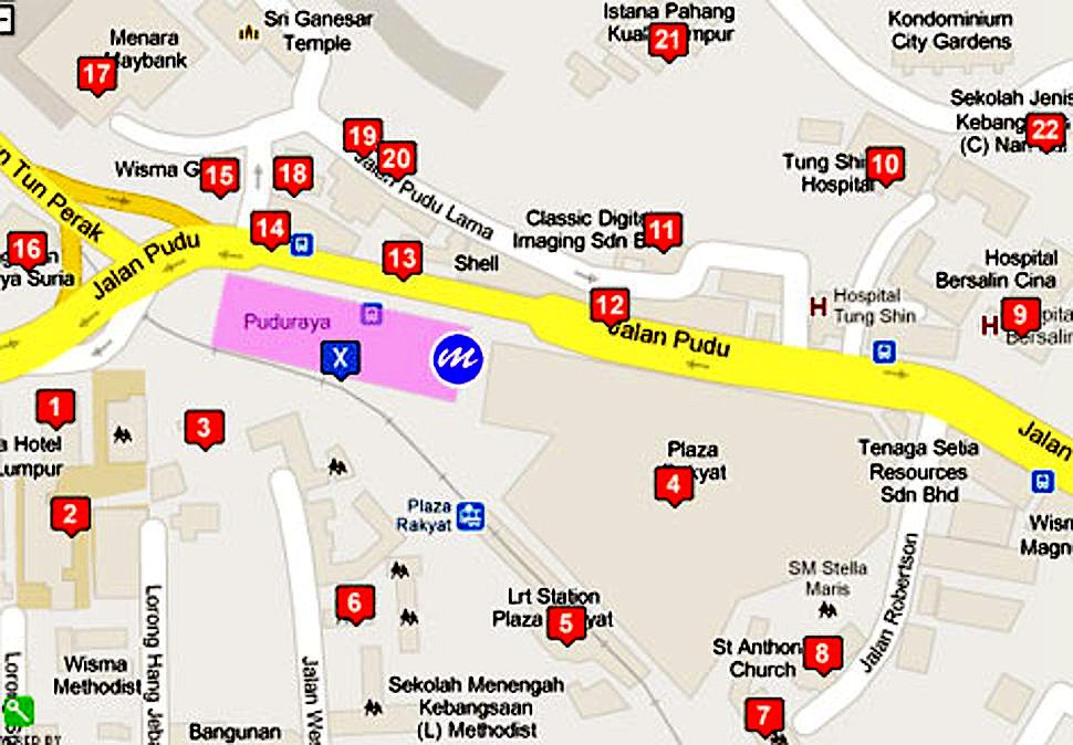 Places of attractions near Pudu Sentral