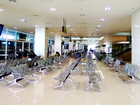Waiting area at the departure hall