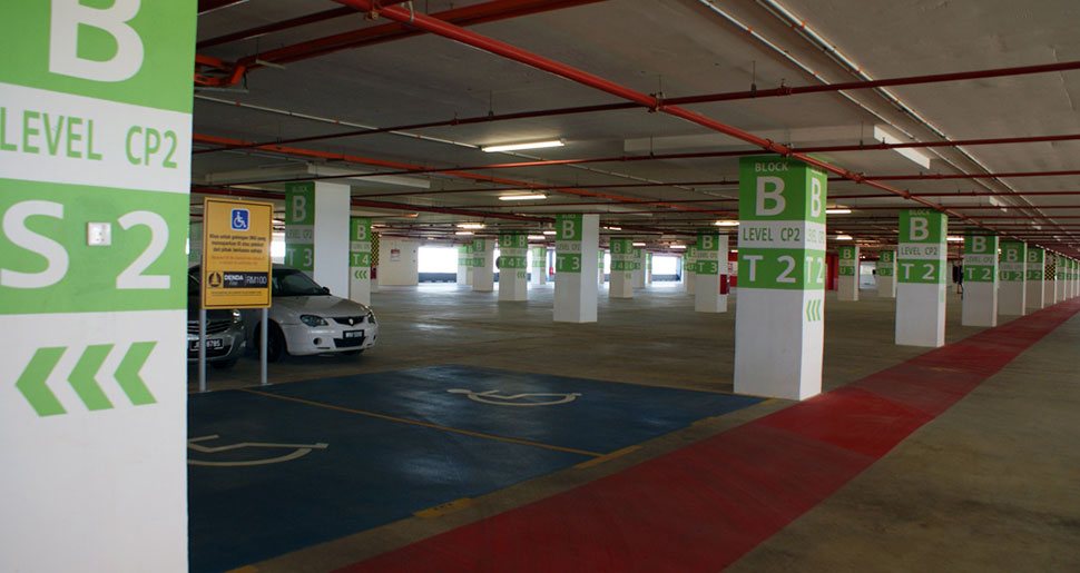 Handicapped parking bays, Block B, Parking facility, KLIA2