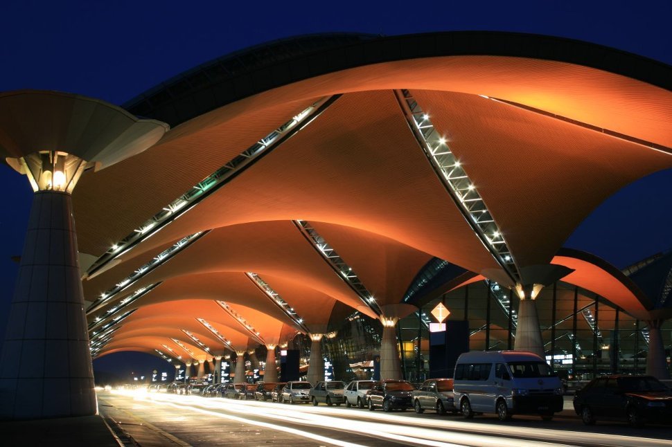 KLIA Main Terminal Building in the evening