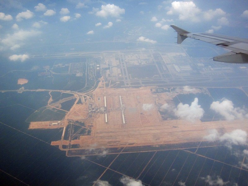 Aerial view of klia2 construction site, 2 May 2012