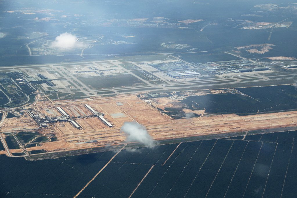 Aerial view of klia2 construction site, 5 May 2012