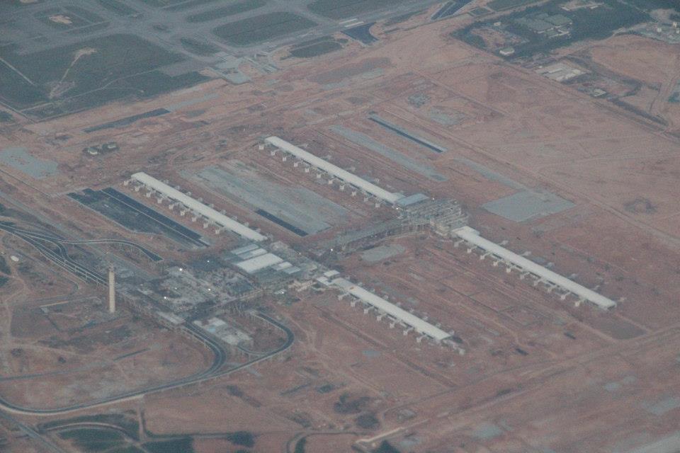 Aerial view of klia2 construction site, 3 Oct 2012