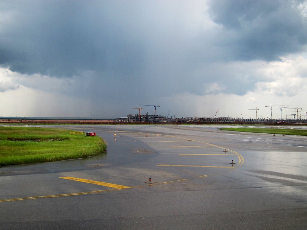 View of klia2 construction site from KLIA runway, 4 Nov 2011