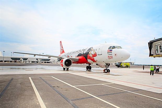 Epic touchdown: The BIG plane made history when it became the first AirAsia plane to land in klia2.