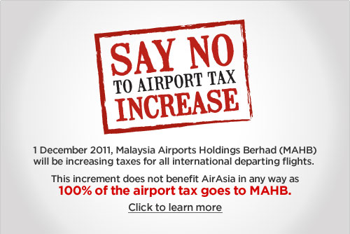 AirAsia campaing - Say NO to AIRPORT TAX INCREASE