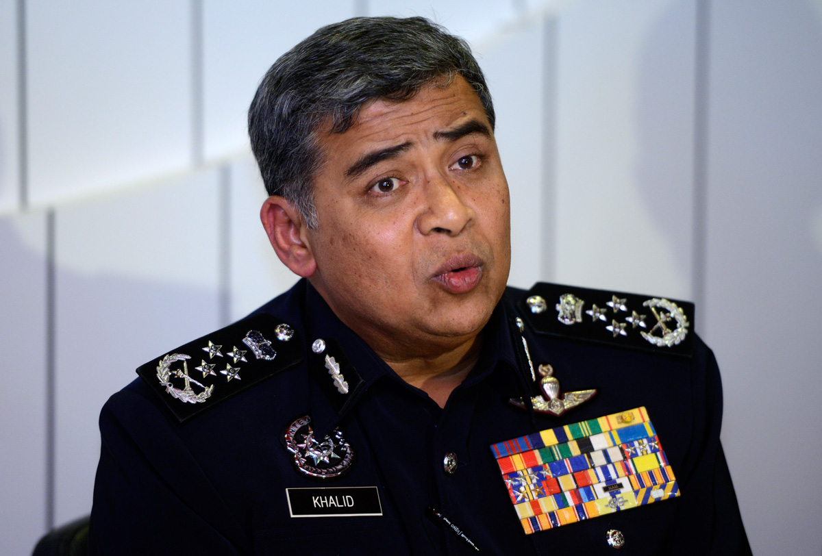 IGP Tan Sri Khalid Abu Bakar reveals that two Malaysians were arrested at the KLIA