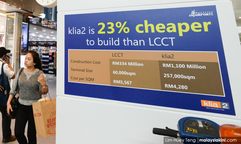 klia2 is not a low-cost terminal, MAHB tells Pua