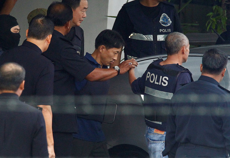 North Korean suspect in Kim Jong-nam murder, Ri Jong-chol, leaves a Sepang police station to be deported, in Selangor March 3, 2017. - Reuters pic