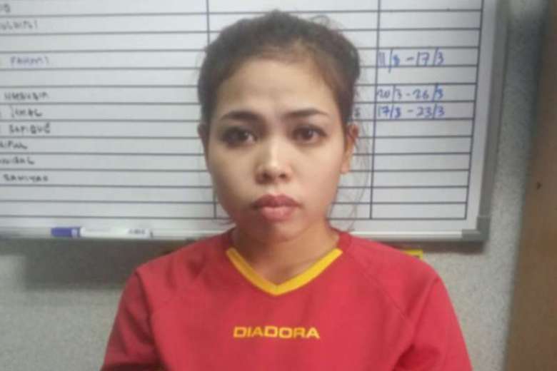Suspect Siti Aisyah, who has been arrested in connection with the death of Mr Kim Jong Nam. 