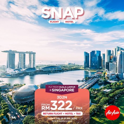 Singapore, 3D2N from RM322 / pax