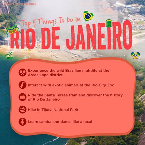 Top 5 things to do in Rio De Janeiro