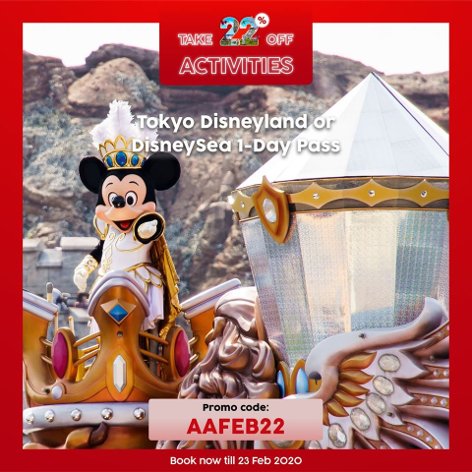 Tokyo Disneyland or DisneySea 1-day pass