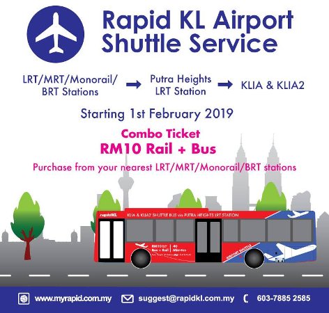 RM10 Combo Ticket to KLIA / klia2
