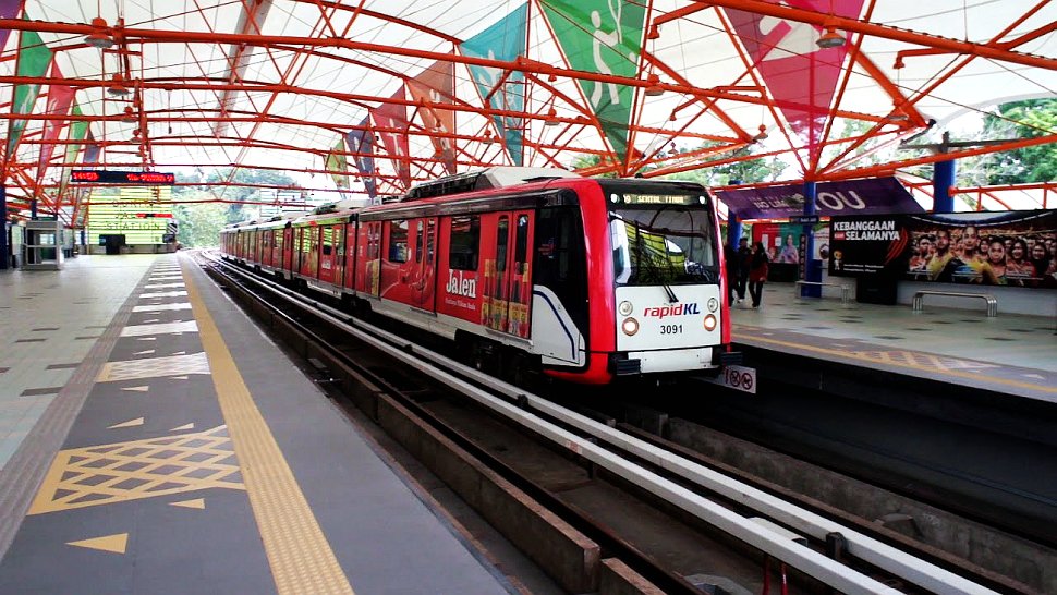 The 6-car AMY train at Bukit Jalil station