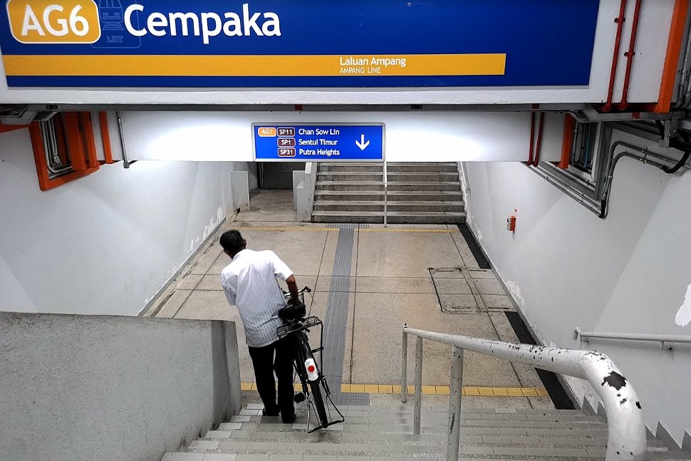 Staircase access of the LRT Station