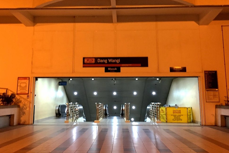 Escalator access of the Dang Wangi LRT Station