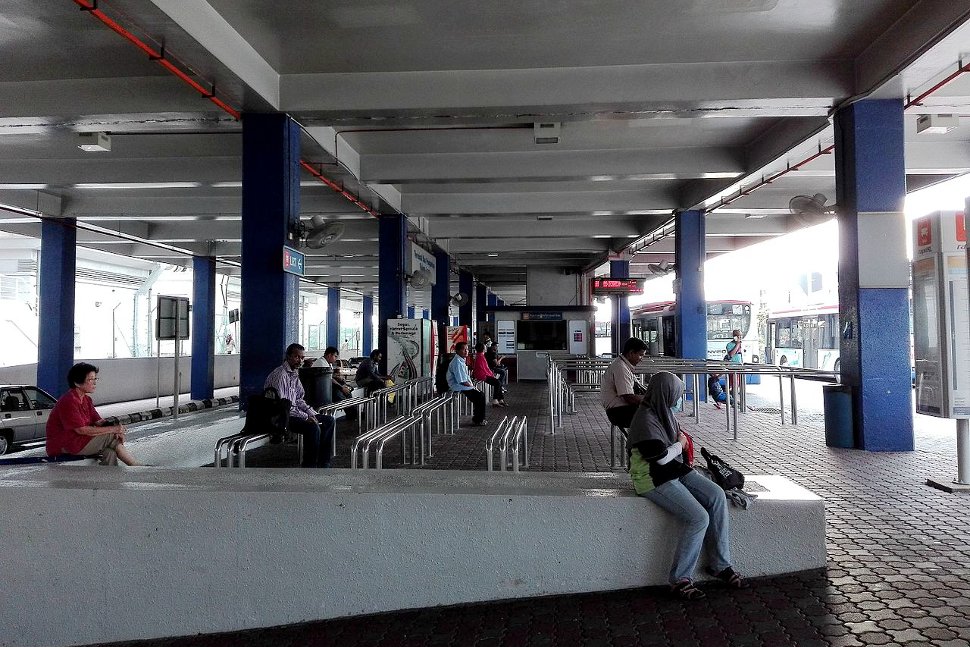 Commuters waiting at Kelana Jaya LRT Station