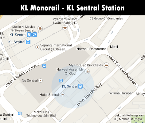 KL Monorail station - KL Sentral station
