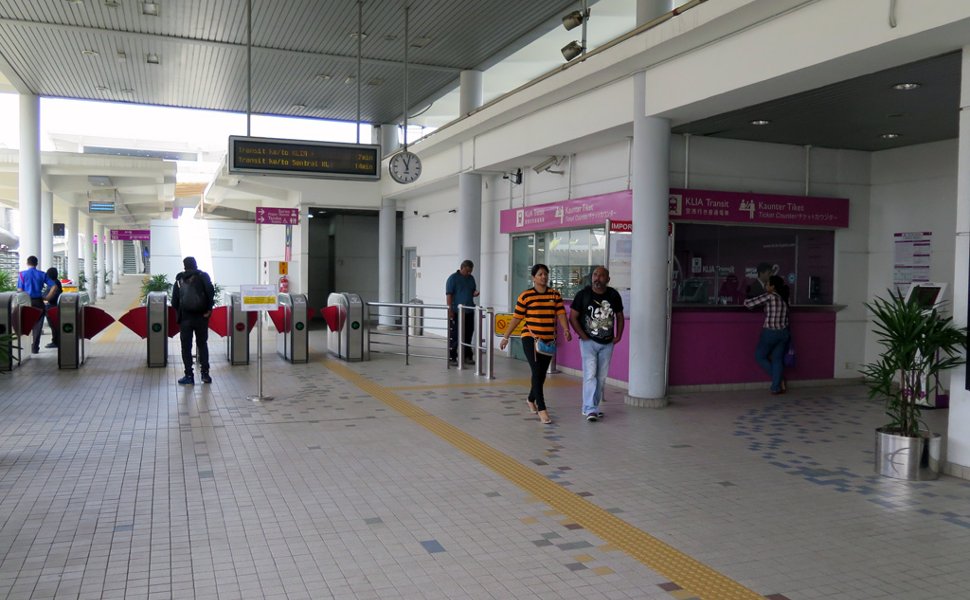 Entrance and ticket counters at ERL station
