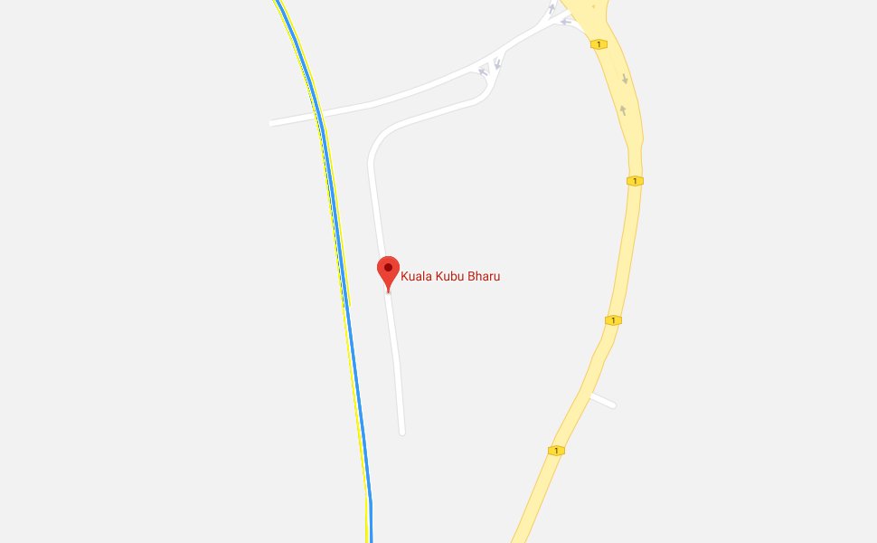 Location of Kuala Kubu Bharu KTM Station