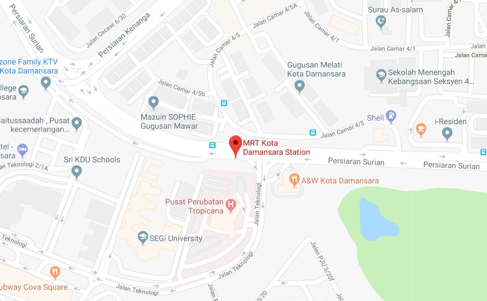 Location of Kota Damansara MRT station