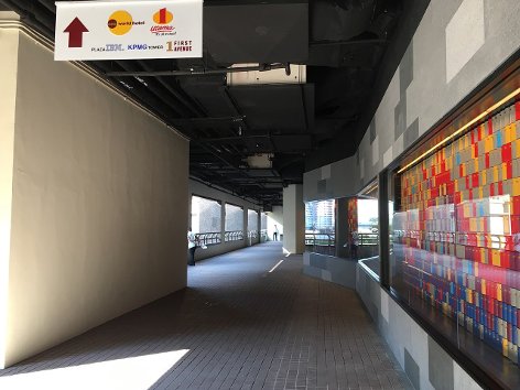 Walkway from the station leading to 1 Utama Shopping Centre