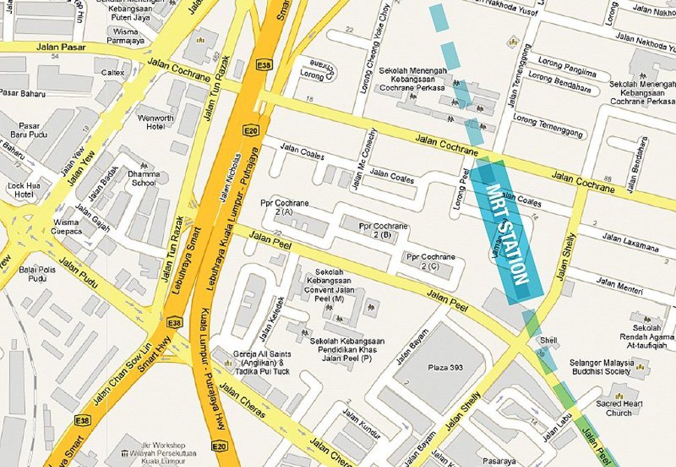 Cochrane station location map