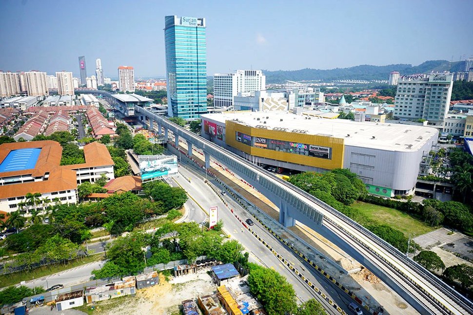Aerial view of Mutiara Damansara station