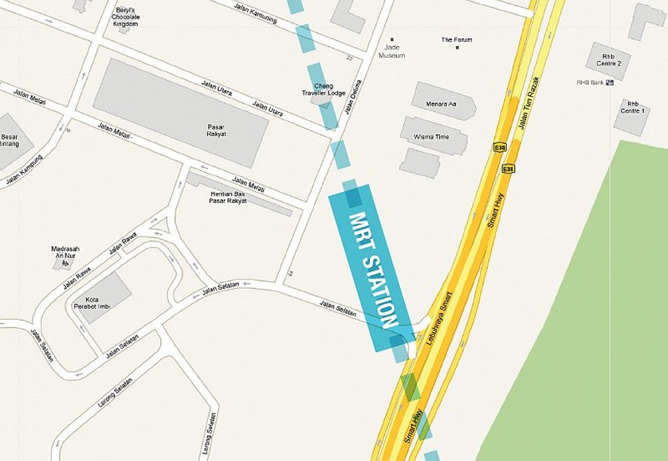 Tun Razak Exchange station location map