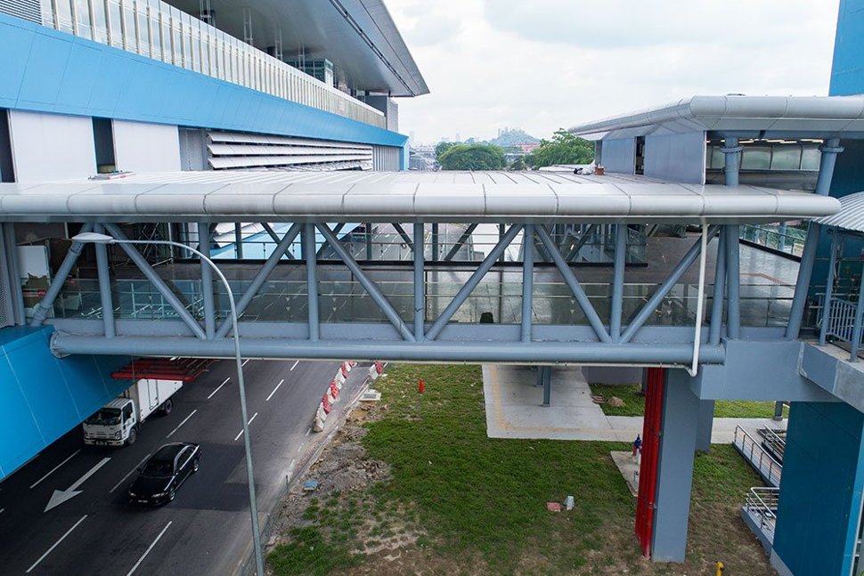 The completed pedestrian walkway access to the Taman Mutiara Station. Apr 2017