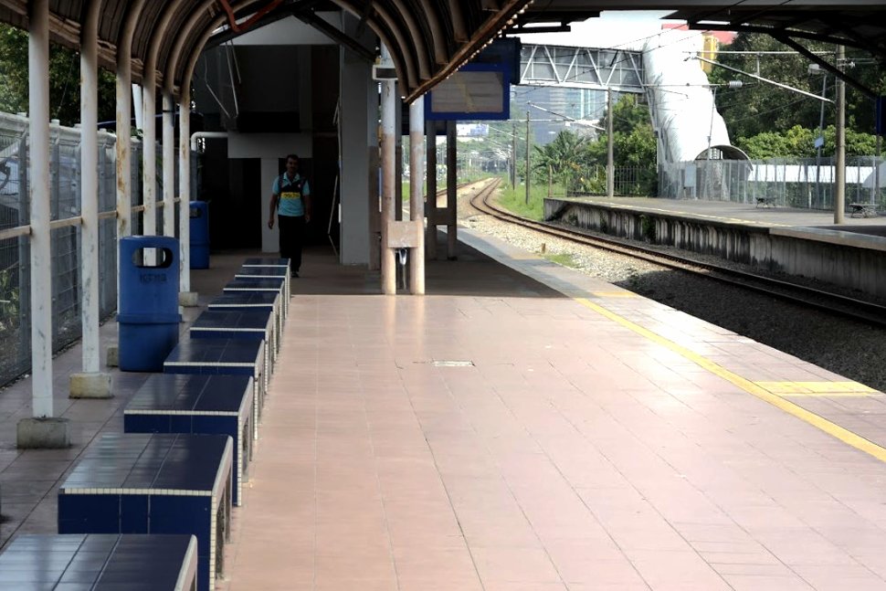 Boarding platform at station