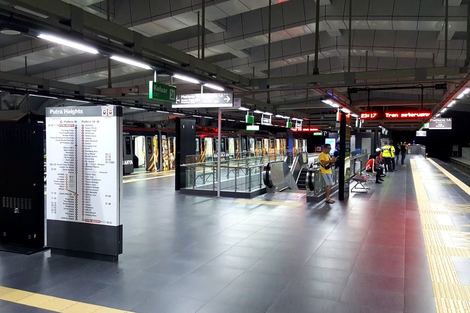 Boarding platform at LRT station