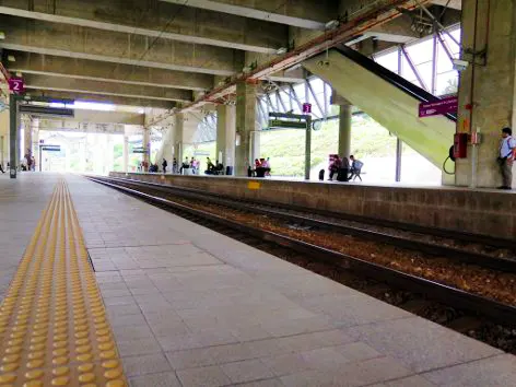 Boarding platforms at ERL station