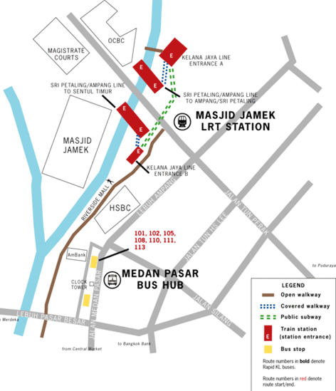 Majlis Jamek station on Kelana Jaya Line LRT