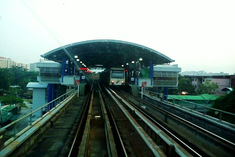 View of Sentul Timur LRT station from LRT
