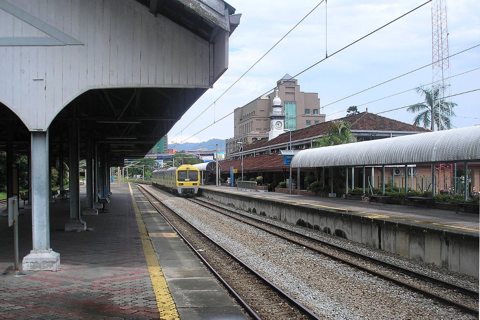 Boarding platforms at the station