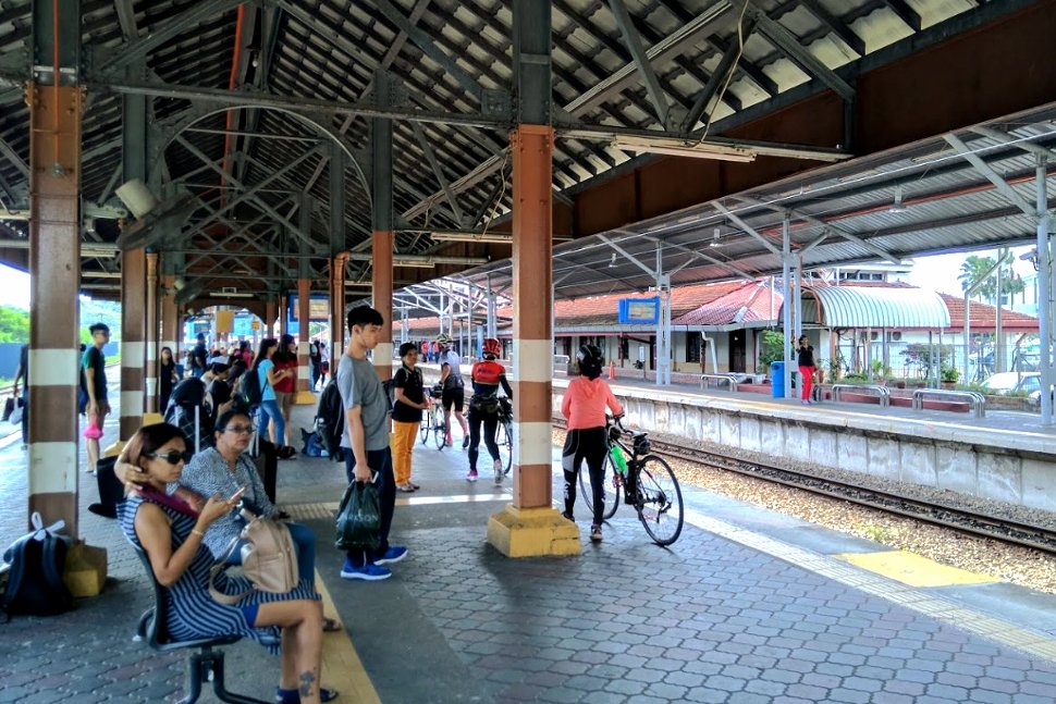 Passengers waiting at the station