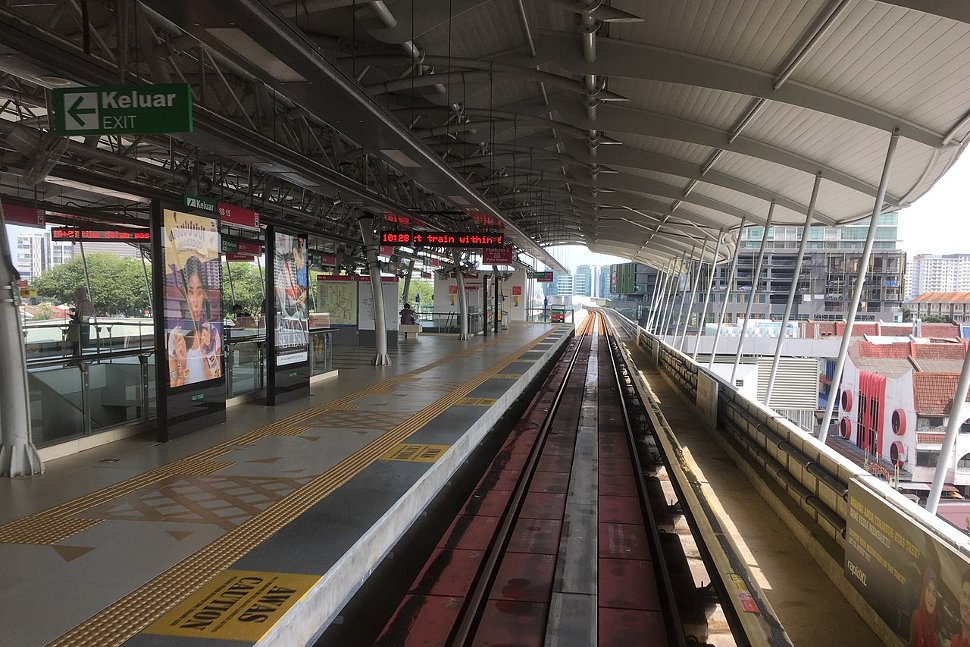 View of the Gombak-bound platform of the station
