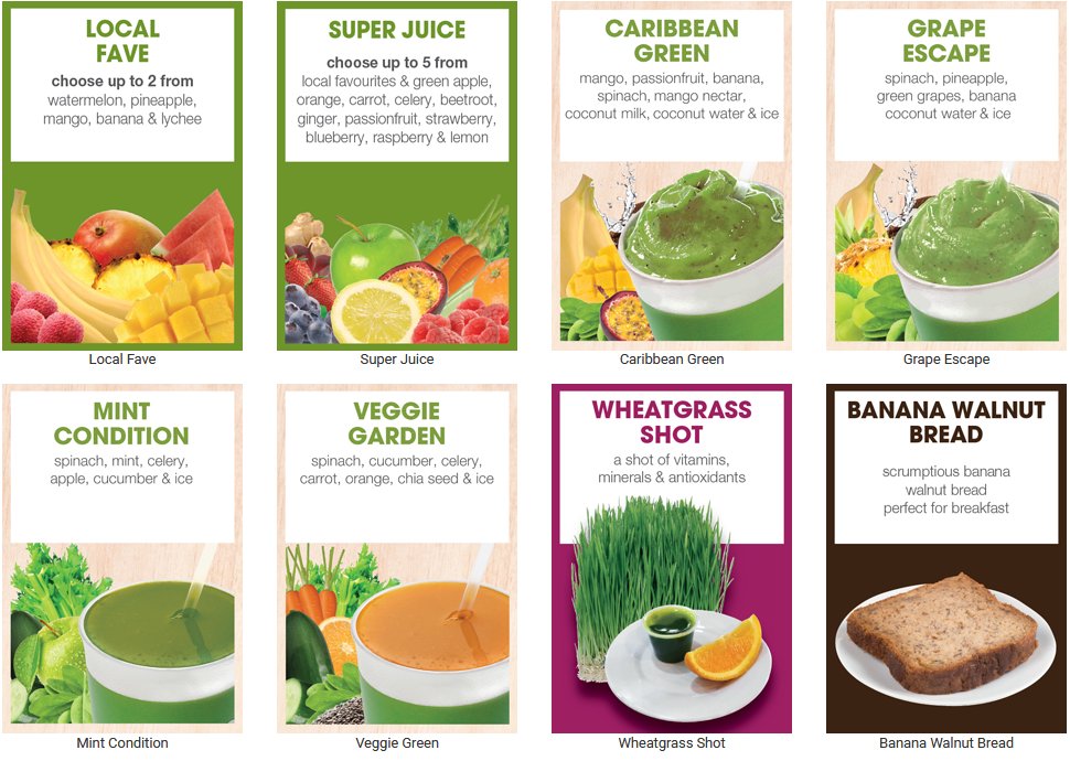 Boost Juice Bars' favourite choices