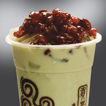 Gong Cha Matcha Milk with Red Adzuki Beans
