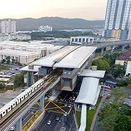 Kota Damansara MRT station near SEGi University Kota Damansara & Tropicana Medical Centre
