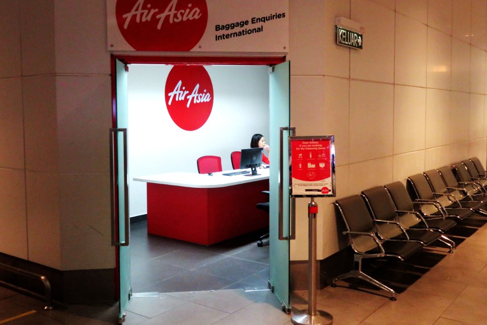 AirAsia Baggage Inquiries (International) office at the baggage reclaim area