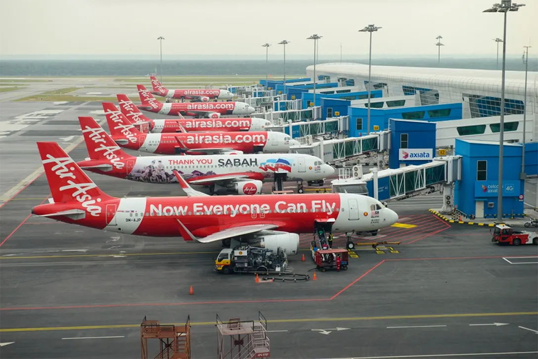 AirAsia flights at the klia2