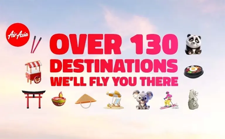 Over 130 destinations AirAsia will fly you there!