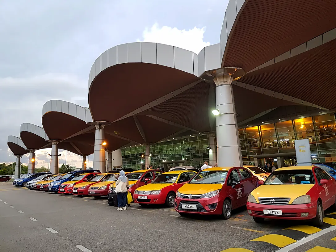 Taxis waiting at the Terminal building