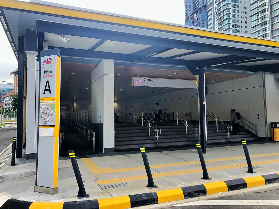 Entrance A of Conlay MRT station