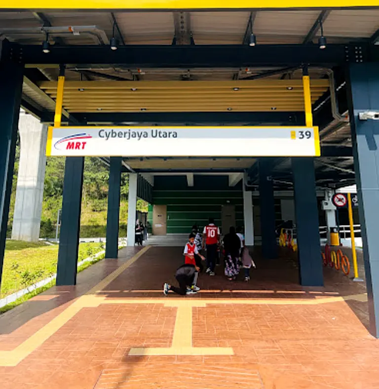 Entrance A of the Cyberjaya Utara MRT station