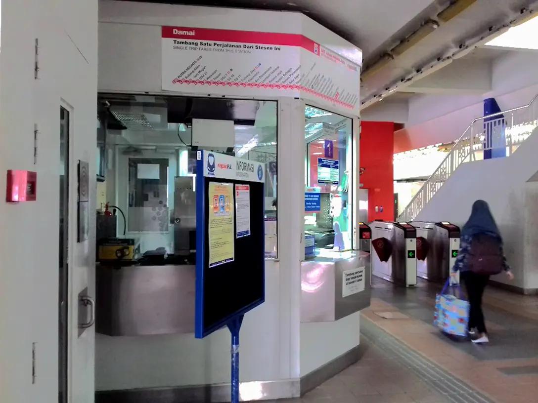 Customer service office at the Damai LRT station